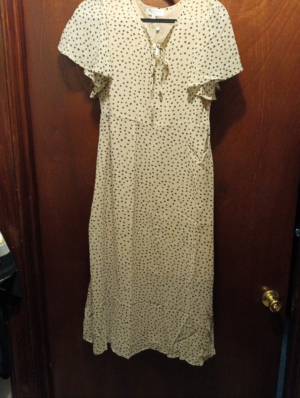 Hayden LA NWT 50's Inspired Flutter Sleeve Dress Size Medium Cheetah Print